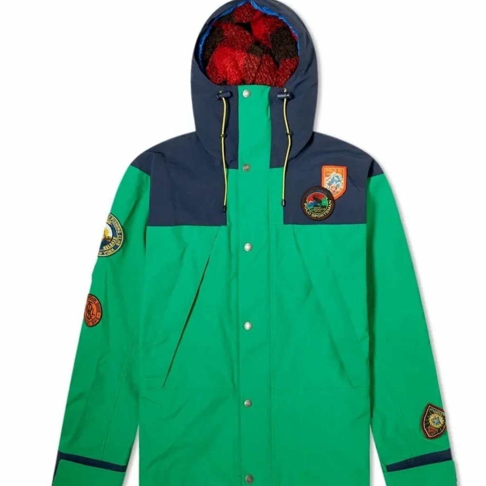 Polo Ralph Lauren Green and Navy Raincoat